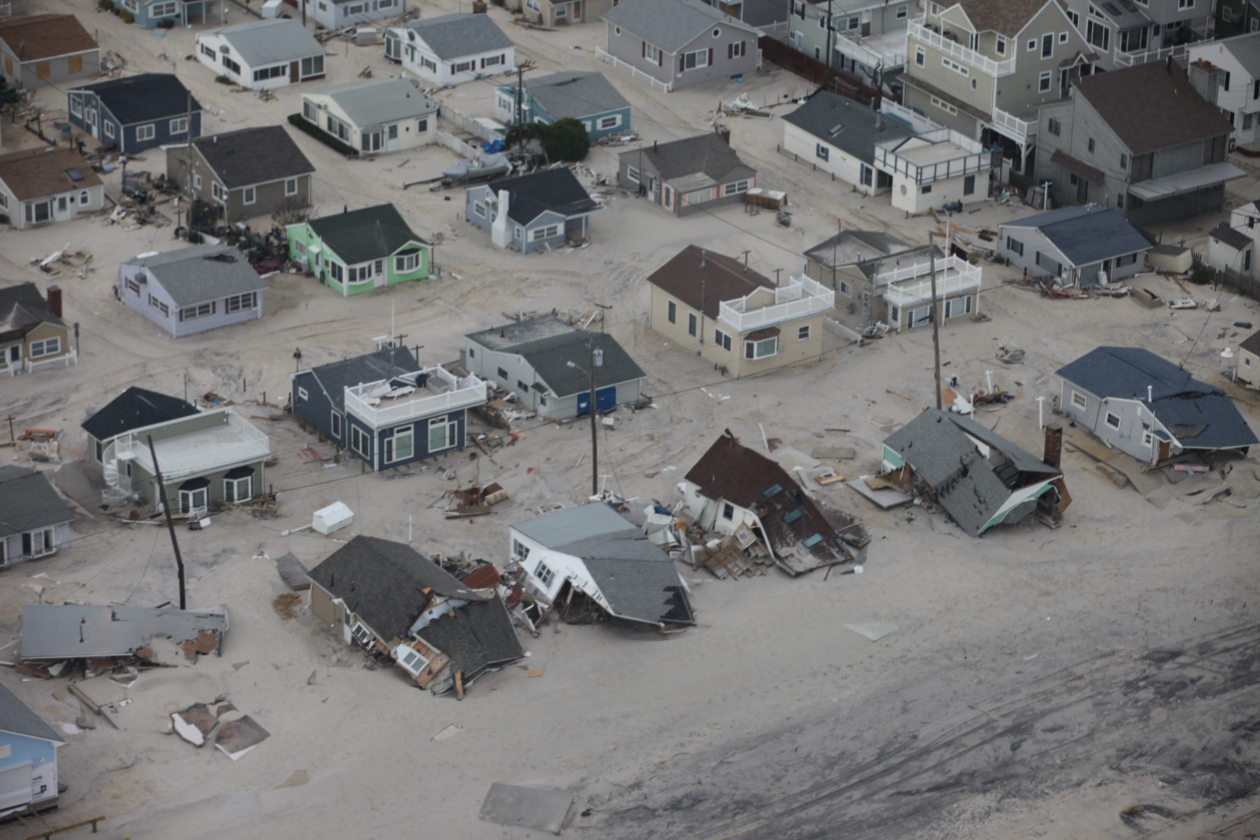 Coastal homes destroyed by hurricane storm surge
