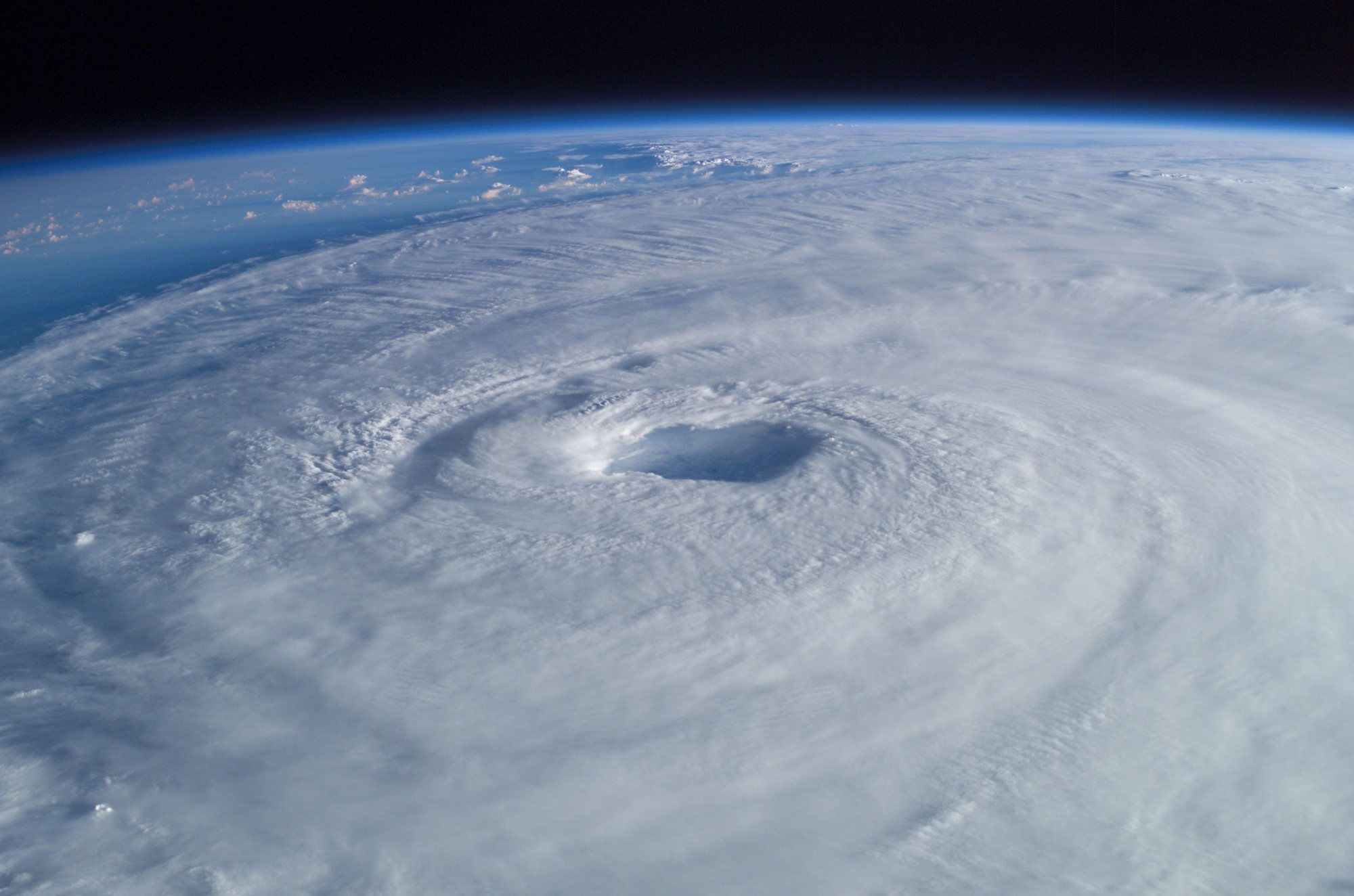 A hurricane seen from space